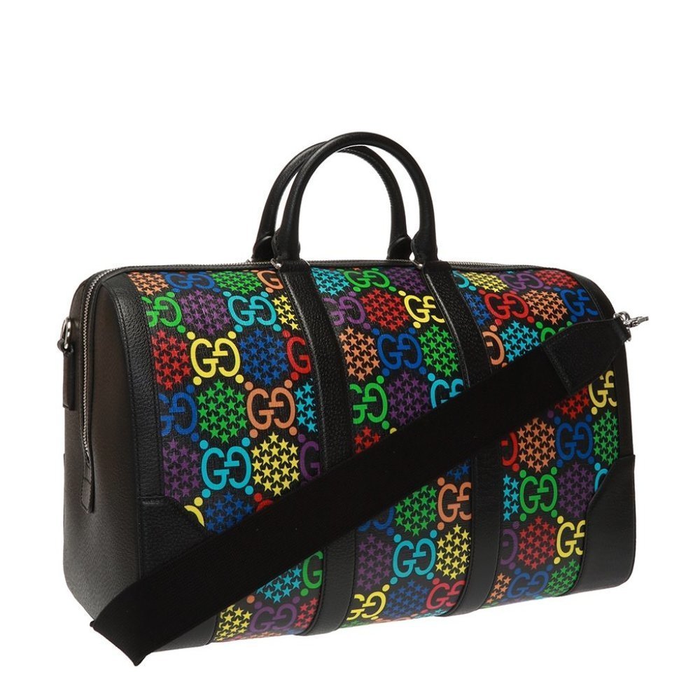 ❌❌ Gucci Psychedelic holdall duffle black rainbow multicolor weekend travel bag - Picture 6 of 8